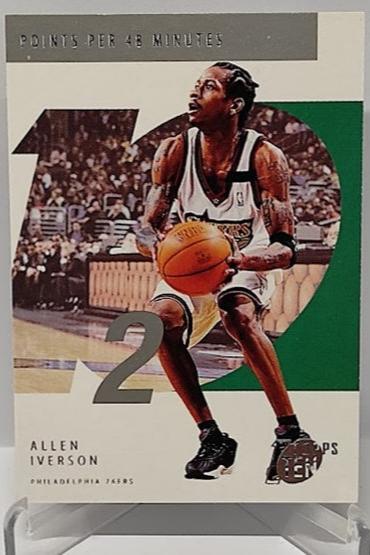 2002 Topps Ten Points Per 48 Minutes Allen Iverson 76ers #12