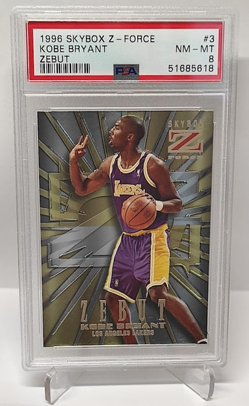 1996-97 Skybox Z-Force Zebut Kobe Bryant Lakers #3 PSA 8 *2