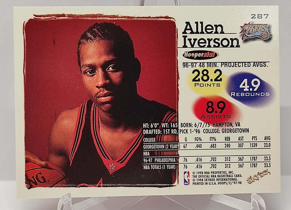 1997 Skybox Hoops Allen Iverson Philadelphia 76ers #114