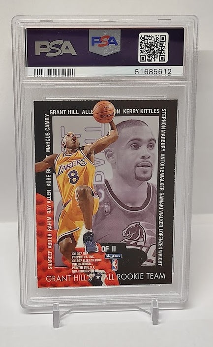 1996-97 Hoops All Rookie Team Kobe Bryant Grant Hill Lakers #3 PSA 6 *2