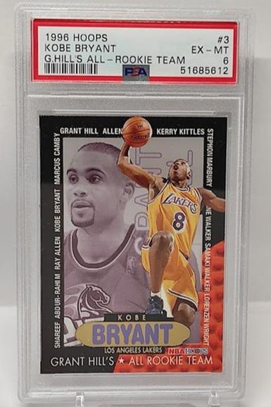 1996-97 Hoops All Rookie Team Kobe Bryant Grant Hill Lakers #3 PSA 6 *2