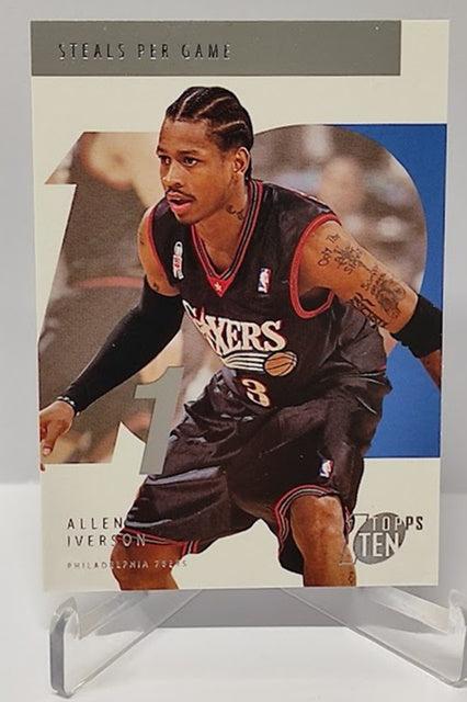 2002 Topps Ten Steals per Game Allen Iverson 76ers #51