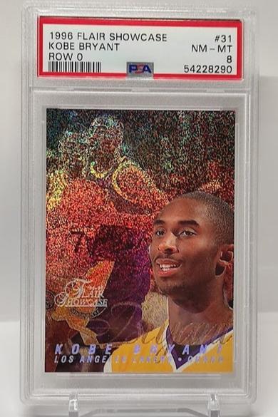 1996-97 Flair Showcase ROW 0 Kobe Bryant Lakers #31 PSA 8 *2