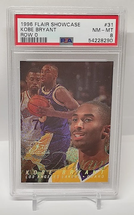 1996-97 Flair Showcase ROW 0 Kobe Bryant Lakers #31 PSA 8 *2