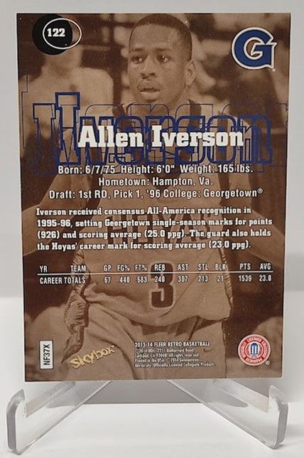 2013-14 Fleer Retro Premium Allen Iverson Hoyas #122