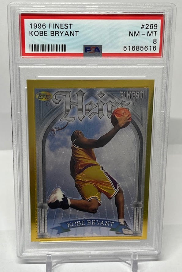 1996-97 Topps Finest Heirs RC Kobe Bryant Lakers #269 PSA 8 *2