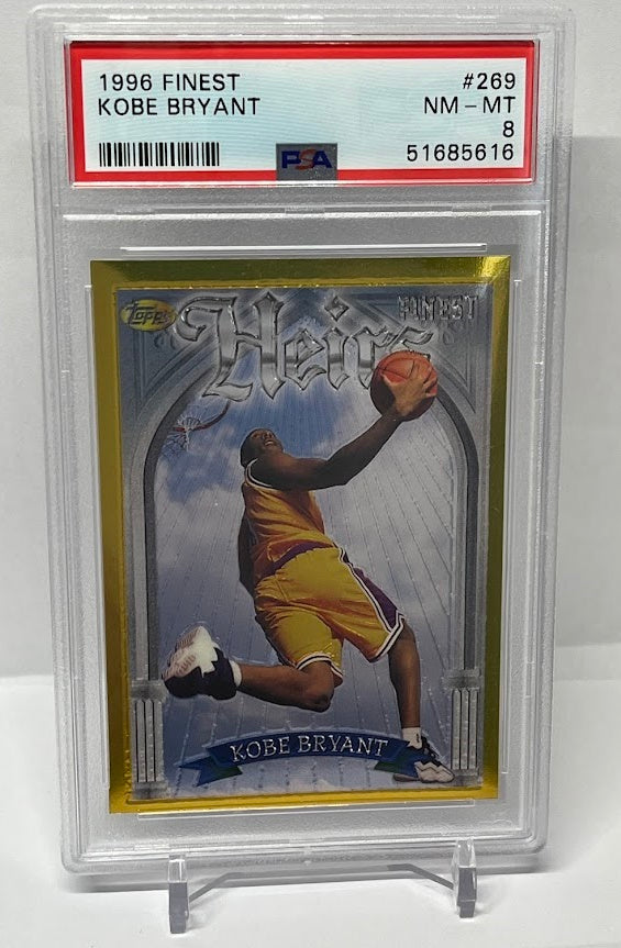 1996-97 Topps Finest Heirs RC Kobe Bryant Lakers #269 PSA 8 *2