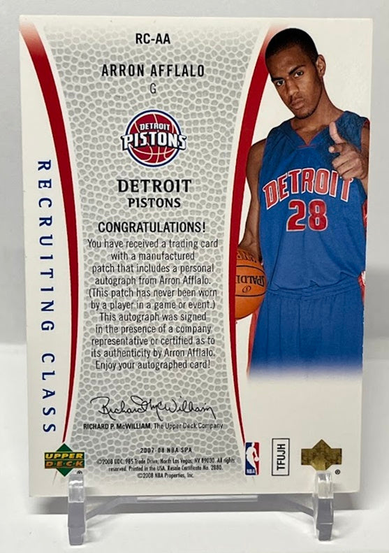 2007-08 Upper Deck SP Recruiting Class AU Arron Afflalo Pistons 06/50 *2