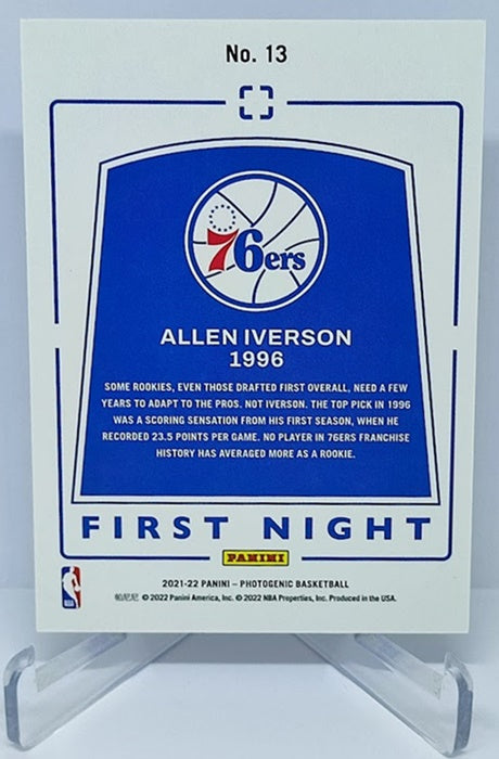2021-22 Panini Photogenic First Night Allen Iverson 76ers #13