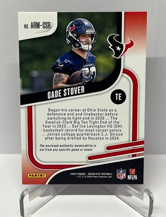 2024 Panini Absolute Rookie Materials RC Cade Stover Housten Texans *3