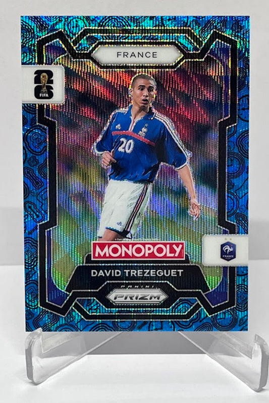 2026 Panini Monopoly Prizm FIFA World Cup Blue Wave David Trezeguet #12