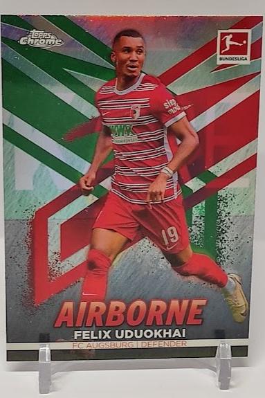 2022-23 Topps Chrome Airborne Felix Uduokhai Augsburg