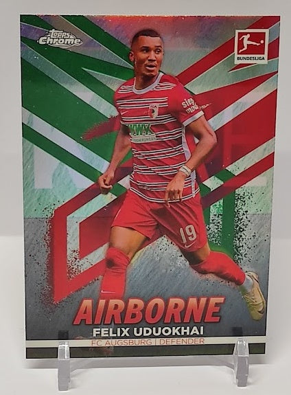 2022-23 Topps Chrome Airborne Felix Uduokhai Augsburg