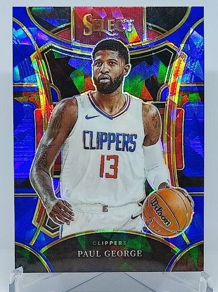 2023-24 Panini Select Cracked Ice Prizm Paul George Clippers #387