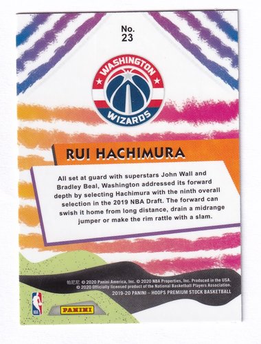 2019-20 Panini Hoops Rui Hachimura Wizards #23