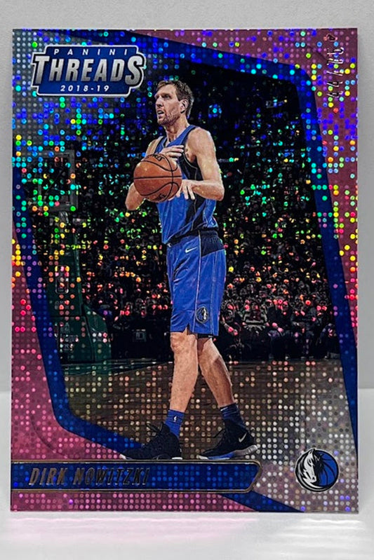 2018-19 Panini Threads Pink Dazzle Dirk Nowitzki Mavericks 44/75 #54