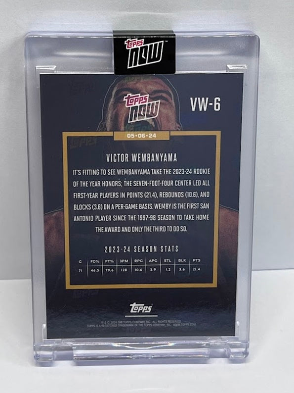 2023-24 Topps Now Rookie of the Year RC Victor Wembanyama