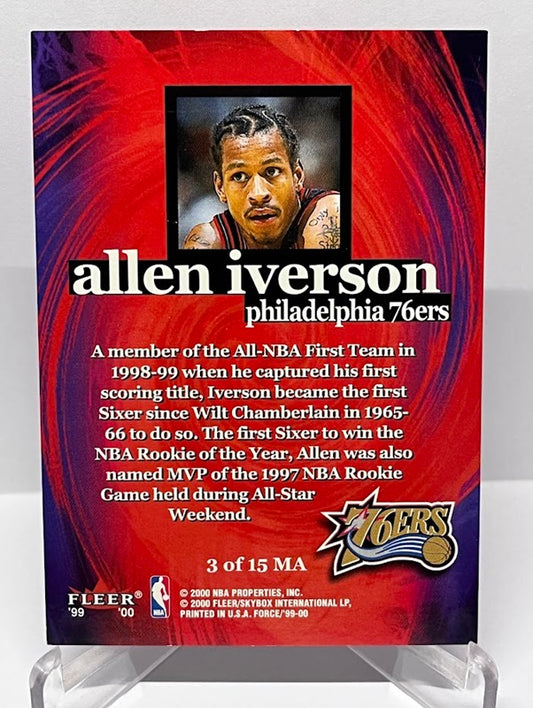 2000 Fleer Force Mission Accomplished Allen Iverson 76ers #3
