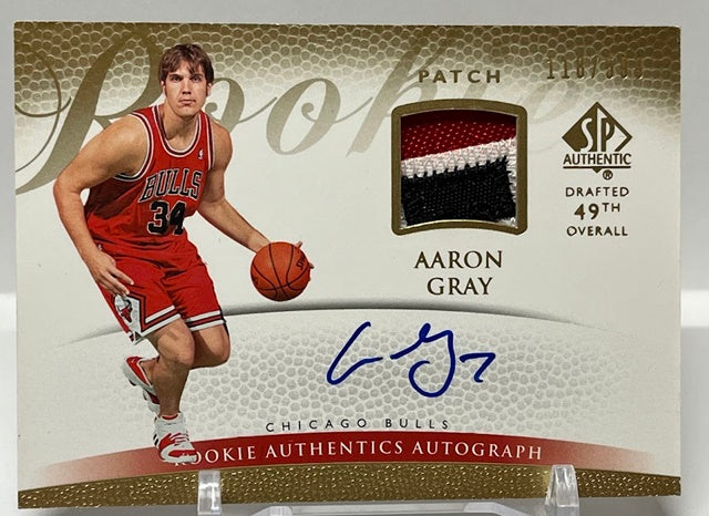 2007-08 Upper Deck SPA Patch AU RC Aaron Gray Bulls 118/599 *2