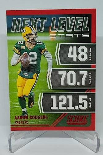 2021 Panini Score Next Level Red Aaron Rodgers Packers