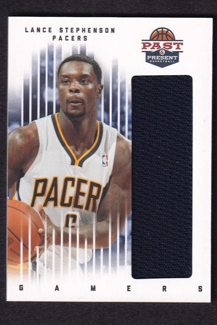 2012 Panini Past & Present Gamers Jerseys Lance Stephenson Pacers #50 *2