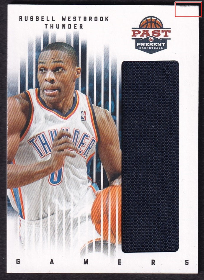 2012 Panini Past & Present Gamers Jerseys Russell Westbrook OKC #83 *2