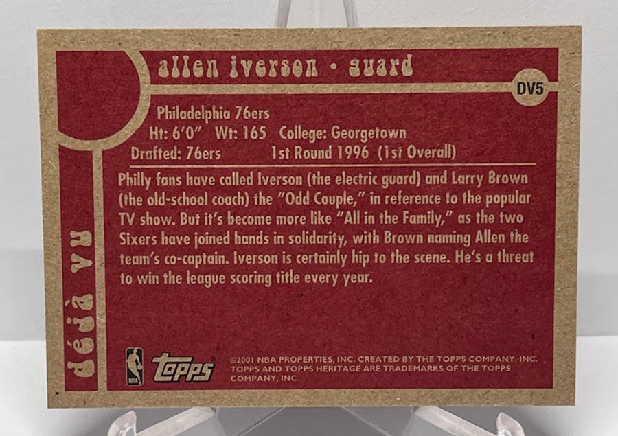 2001 Topps Deja Vu Allen Iverson Philadelphia 76ers #5