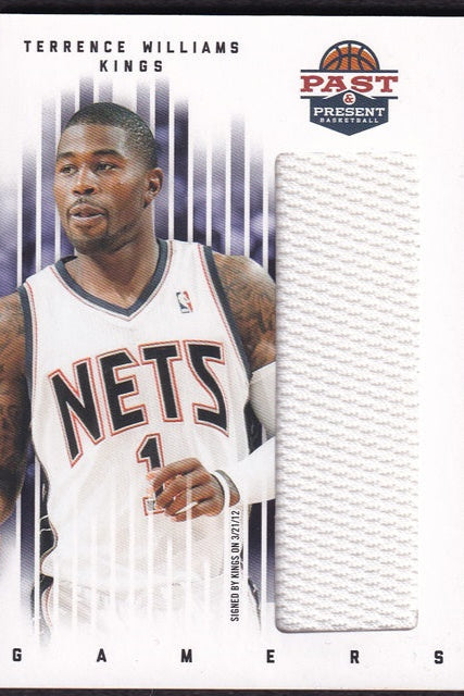 2012 Panini Past & Present Gamers Jerseys Terrence Williams Kings #96 *2