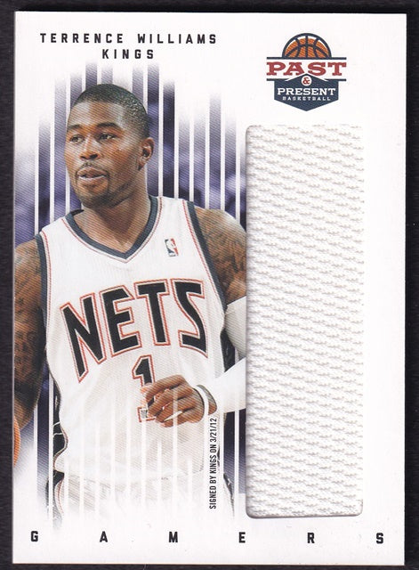 2012 Panini Past & Present Gamers Jerseys Terrence Williams Kings #96 *2