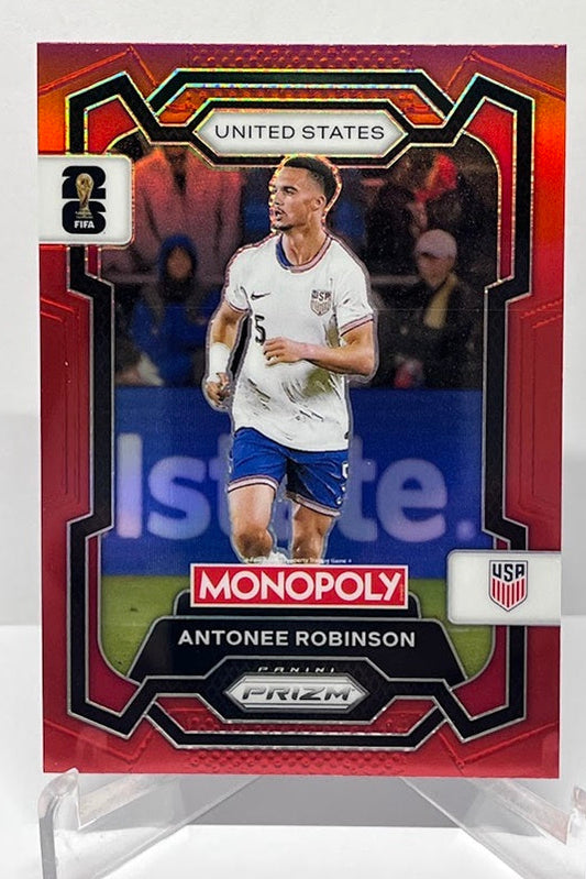 2026 Panini Monopoly Prizm FIFA World Cup Red Prizm Antonee Robinson #52