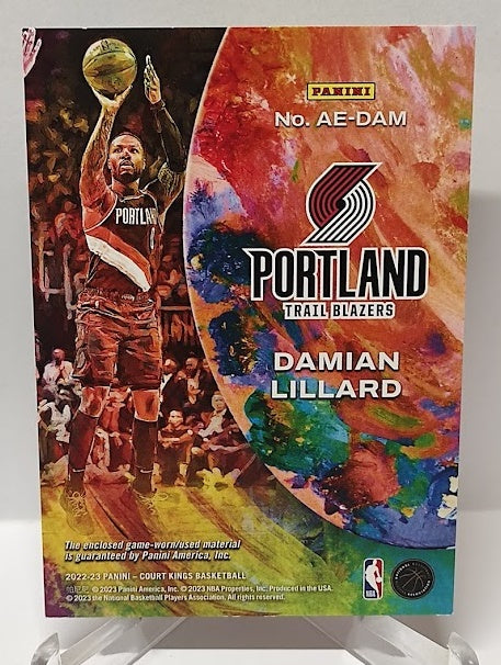 2022-23 Panini Court Kings Artistic Endeavors Damian Lillard Portland