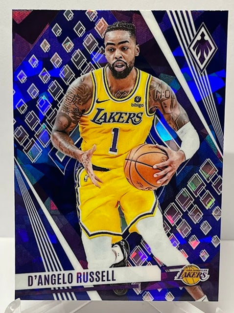 2023-24 Panini Phoenix Blue Cracked Ice D'Angelo Russell Lakers #136