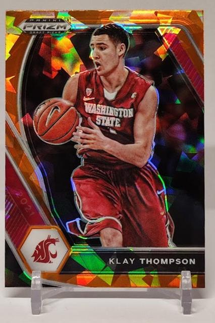 2021 Panini Prizm Draft Picks Orange Cracked Ice Klay Thompson #82