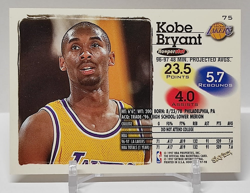 1997-98 Skybox Hoops International Kobe Bryant Lakers #75 *2