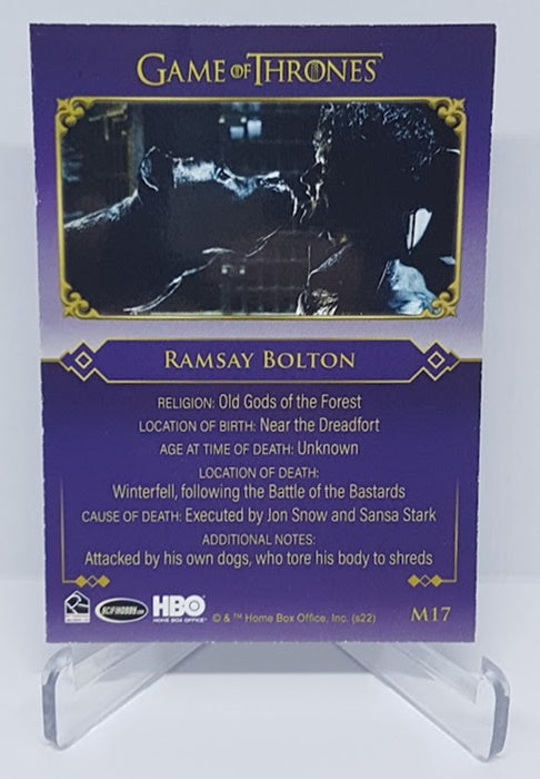 2022 Rittenhouse Game of Thrones In Memoriam Ramsay Bolton M17