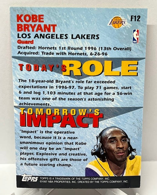 1997 Topps Fantastic 15 Kobe Bryant Los Angeles Lakers #12 *2