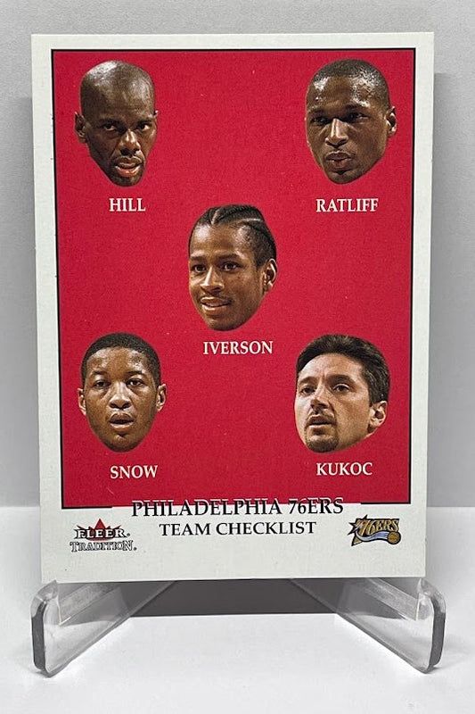 2000-01 Fleer Team Checklist Allen Iverson Philadelphia 76ers #291