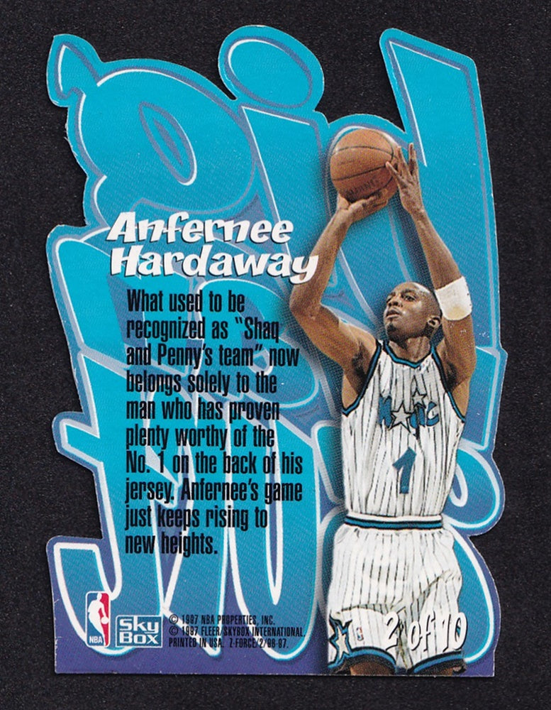 1996-97 Skybox Z-Force Big Man On Court Z Peat Anfernee Hardaway Orlando *2