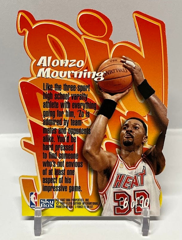 1996-97 Skybox Z-Force Big Man On Court Z Peat Alonzo Mourning Miami #6 *2