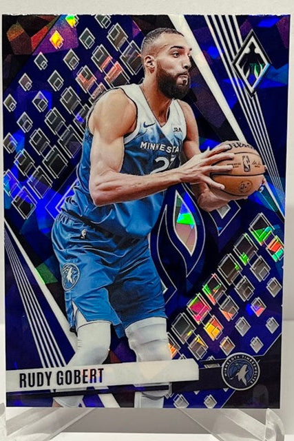 2023-24 Panini Phoenix Blue Cracked Ice Rudy Gobert Minnesota #86