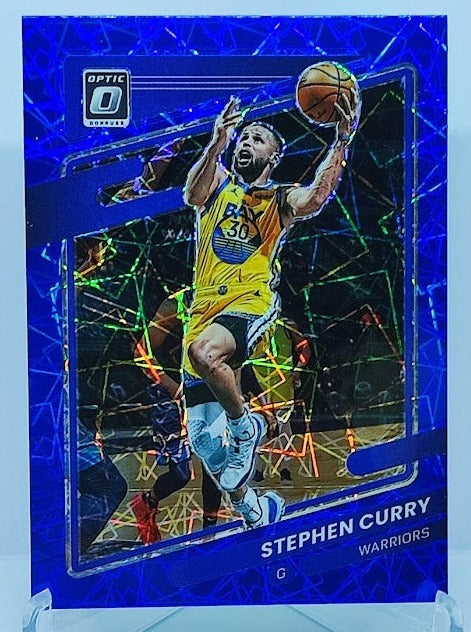 2021-22 Panini Donruss Optic Blue Velocity Stephen Curry Warriors #128