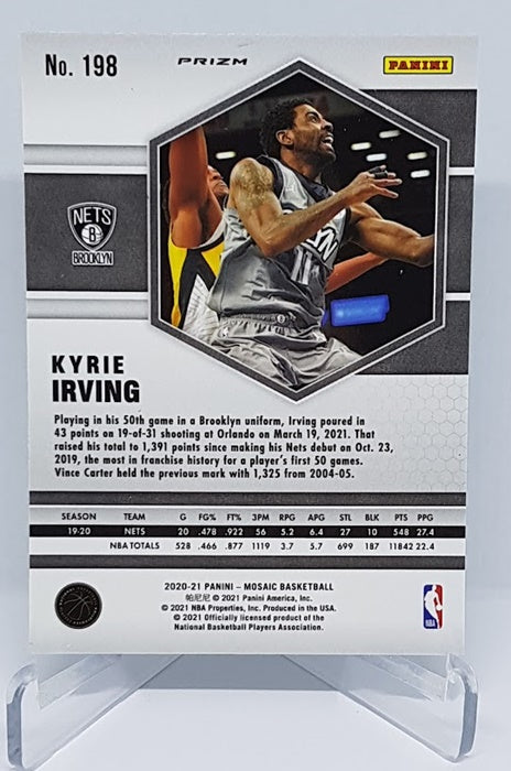 2020-21 Panini Mosaic Green Reactive Kyrie Irving Nets #198