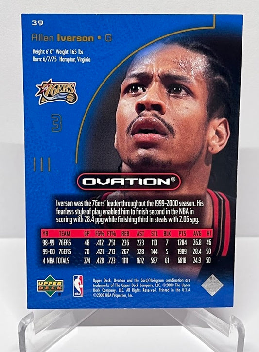 2000 Upper Deck Ovation Allen Iverson Philadelphia 76ers #39
