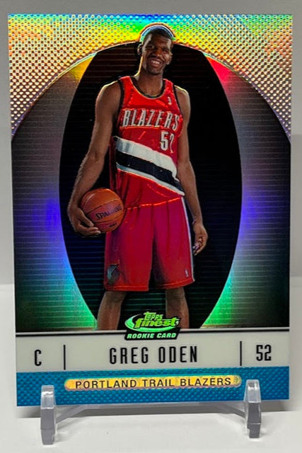 2007 Topps Finest Rookie Refractor Greg Oden Portland 125/299 #101 *2