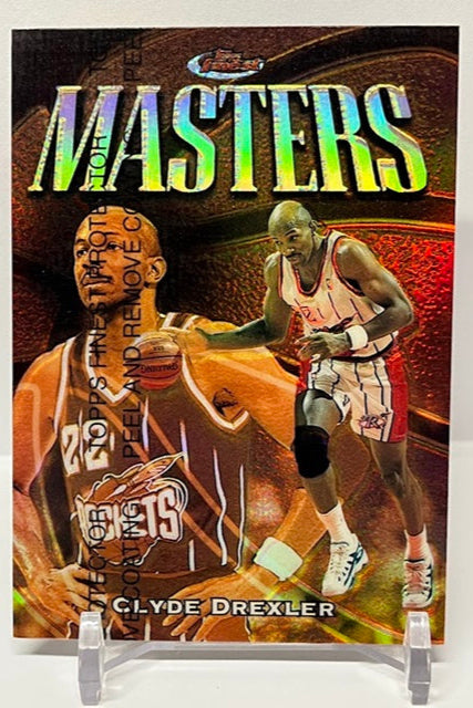 1998 Topps Finest Masters Refractor Clyde Drexler Rockets *2