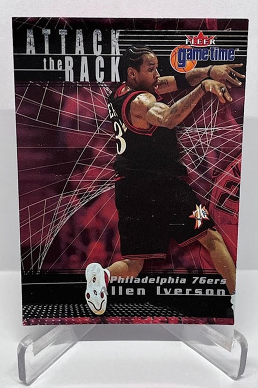 2000-01 Fleer Game Time Attack The Rack Allen Iverson 76ers #5