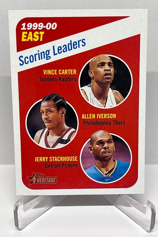 2001 Topps Heritage Scoring Leaders Iverson Carter Stackhouse #138