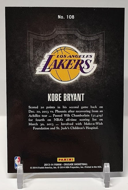 2013-14 Panini Crusade Kobe Bryant Lakers #108 *2