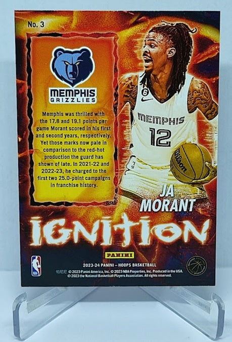 2023-24 Panini Hoops Ignition Ja Morant Grizzlies #3