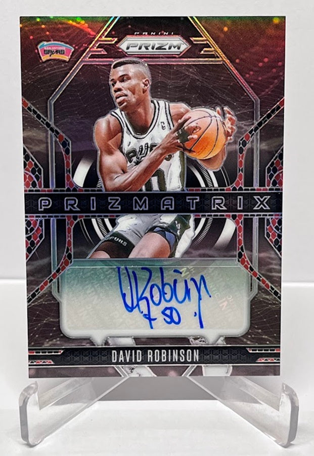 2024-25 Panini Prizm Prizmatrix AU David Robinson Spurs 15/15